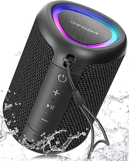 Wireless Bluetooth Speaker with Lights and Waterproof Design