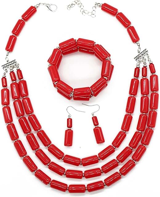 Handmade Multi-Layer Acrylic Bead Jewelry Set