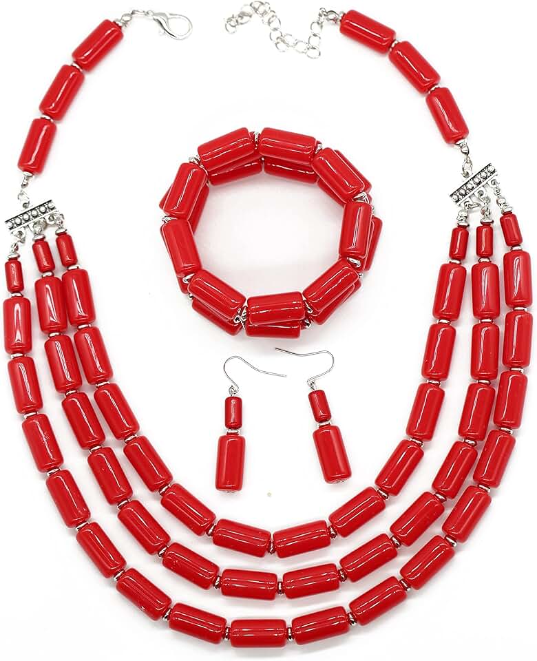 Handmade Multi-Layer Acrylic Bead Jewelry Set