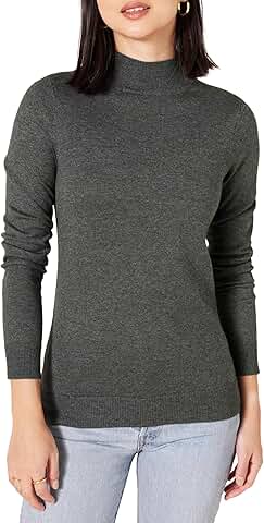 Women's Lightweight Mockneck Sweater in Plus Size