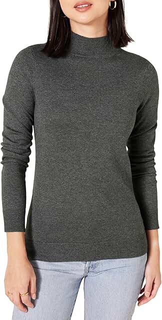Women's Lightweight Mockneck Sweater in Plus Size