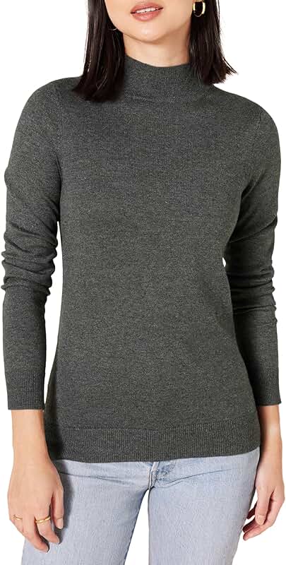 Women's Lightweight Mockneck Sweater in Plus Size
