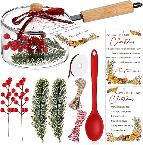 Christmas Simmer Pot Gift Set with Saucepan and Decor