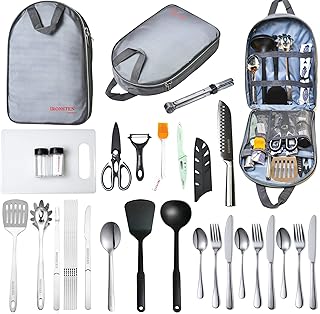 Camping Cooking Utensils Set for Outdoor Picnics and Campfires