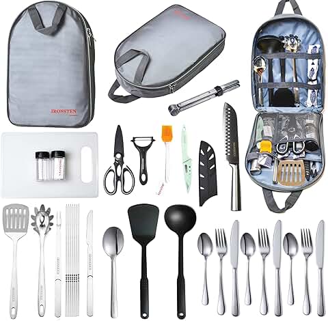 Camping Cooking Utensils Set for Outdoor Picnics and Campfires