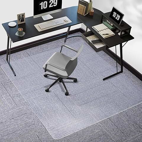 Large Clear Chair Mat for Carpeted Floors