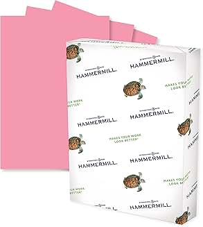 Cherry 20 lb Colored Printer Paper, 8.5 x 11, 500 Sheets