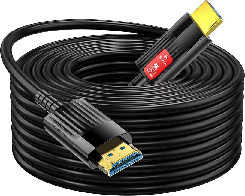 100FT Fiber Optic HDMI Cable for 8K and 4K Displays
