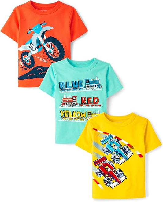 Baby Boys and Toddler Short Sleeve Graphic T-Shirts Pack