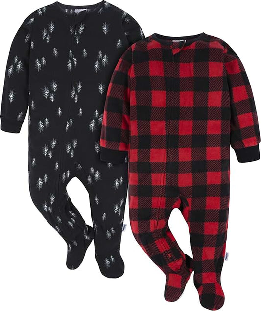 Baby Flame-Resistant Fleece Footed Pajamas Pack
