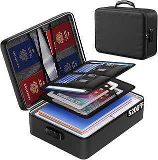 Fireproof Document Bag with Lock and Insulation