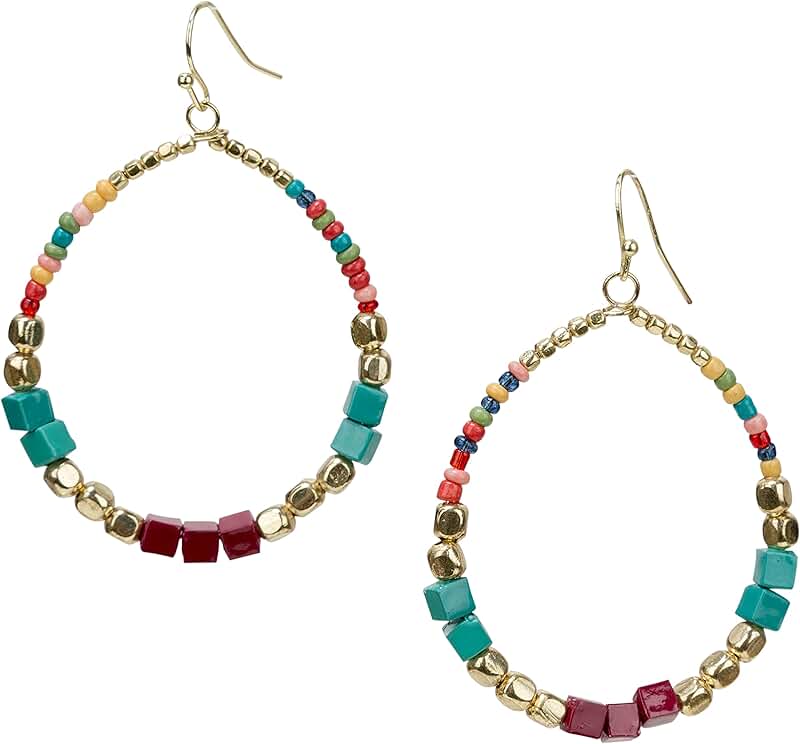 Colorful Tear Drop Boho Dangle Earrings