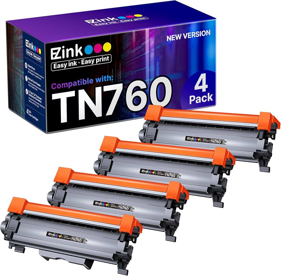 Black toner cartridge for Brother printers