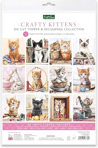 Kittens Die-Cut Card Toppers and Decoupage Collection