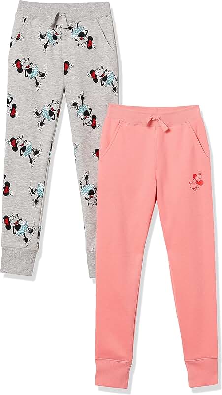 Girls' and Toddlers' Fleece Jogger Sweatpants, Pack of 2
