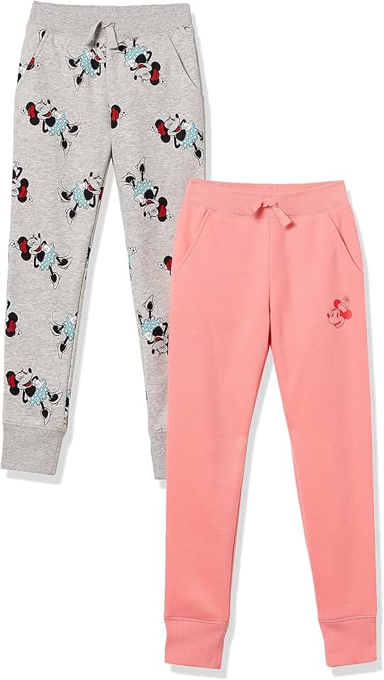 Girls' and Toddlers' Fleece Jogger Sweatpants, Pack of 2