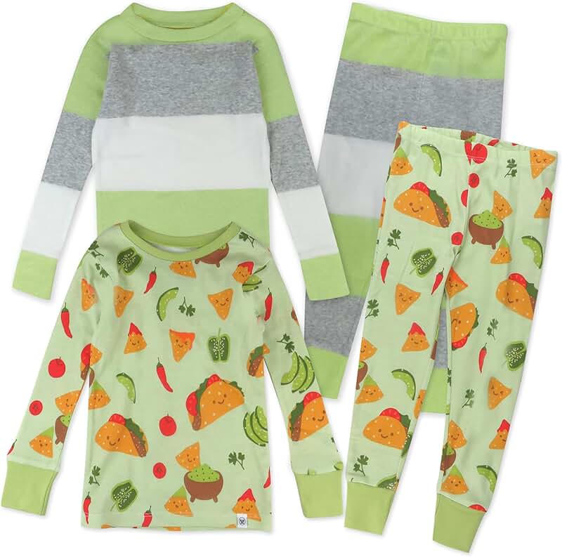 4-Piece Organic Cotton Sleepwear for Infants and Toddlers