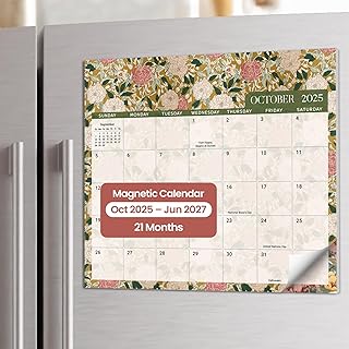 Magnetic Calendar for Refrigerator 2025-2026