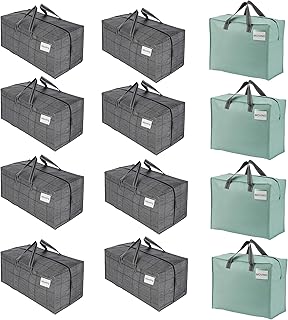 12 Heavy-Duty Moving Bags with Straps and Handles