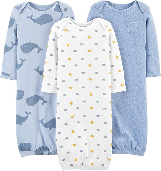 Baby Boys Cotton Sleeper Gown Pack