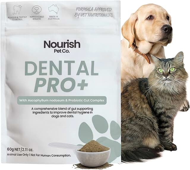 Pet Dental Powder for Cats and Dogs, Fresh Breath, 60 Servings