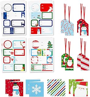 Christmas Gift Tags with Ribbon and Notecards