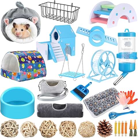 24-Piece Guinea Pig Starter Kit with Accessories and Toys