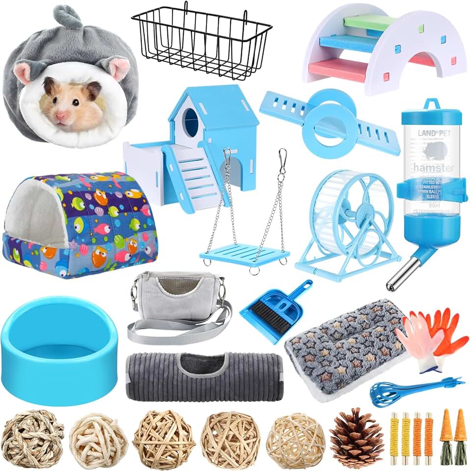 24-Piece Guinea Pig Starter Kit with Accessories and Toys