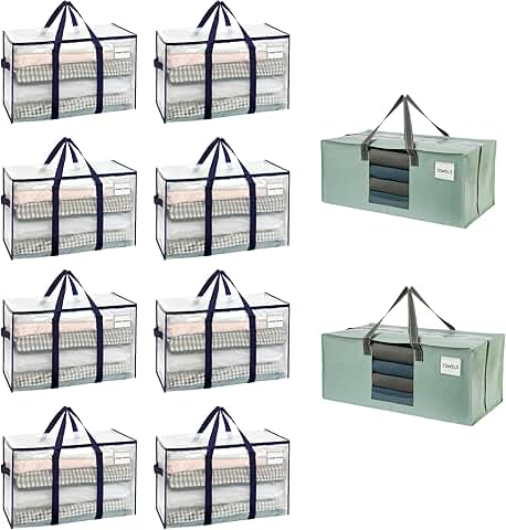 Heavy-Duty Moving Bundle with Clear and Large Storage Bags