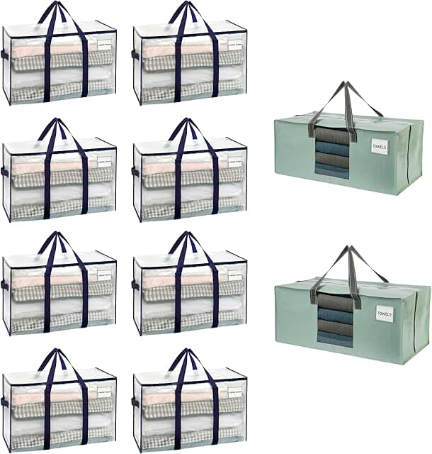 Heavy-Duty Moving Bundle with Clear and Large Storage Bags