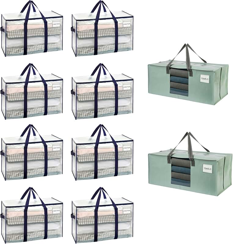 Heavy-Duty Moving Bundle with Clear and Large Storage Bags