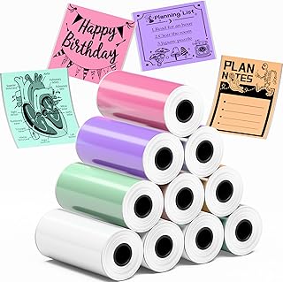 Self-Adhesive Thermal Sticker Paper, 53x28mm, 10 Rolls