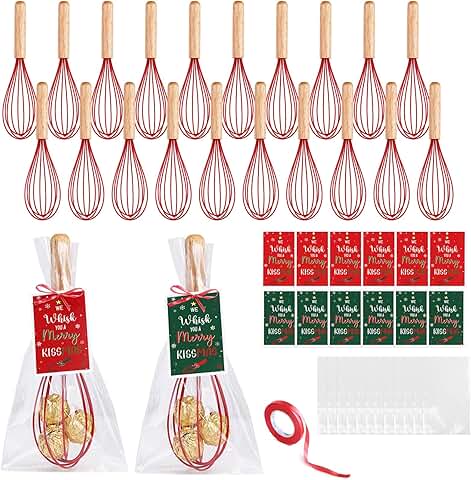 24 Christmas Whisk Baking Gift Sets with Cards and Bags