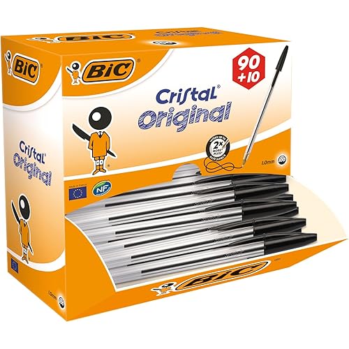 Pack of 100 Black Fine Point Ballpoint Pens
