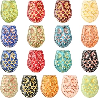 17-Piece Handmade Lampwork Glass Animal Beads for Jewelry Making