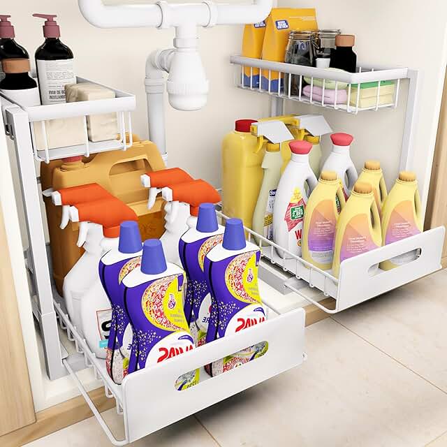 Two-Pack Under Sink Organizer with Pull-Out Shelves