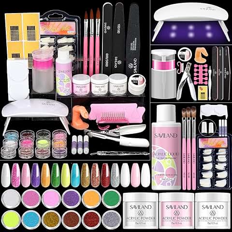Acrylic Nail Kit for Beginners with Tips and Tools