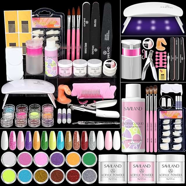 Acrylic Nail Kit for Beginners with Tips and Tools