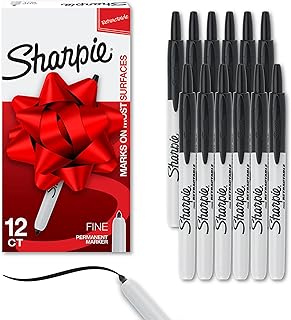 12 Fine Tip Permanent Markers