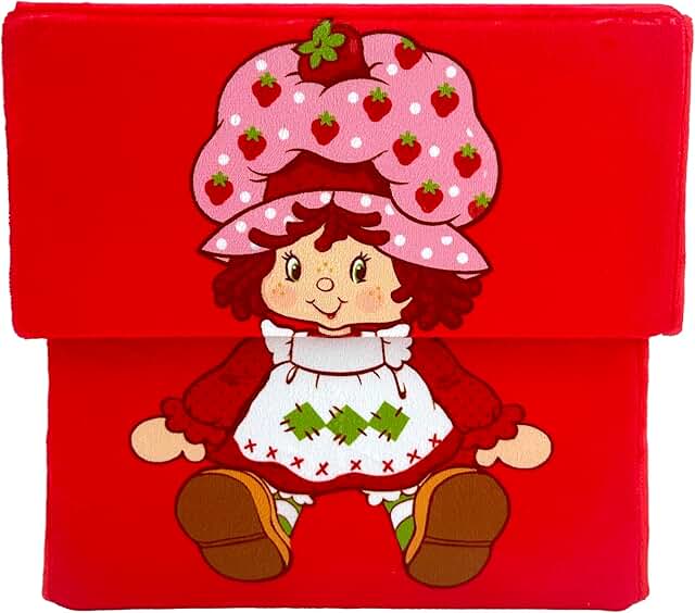 Red Strawberry Shortcake Fabric Storage Bin