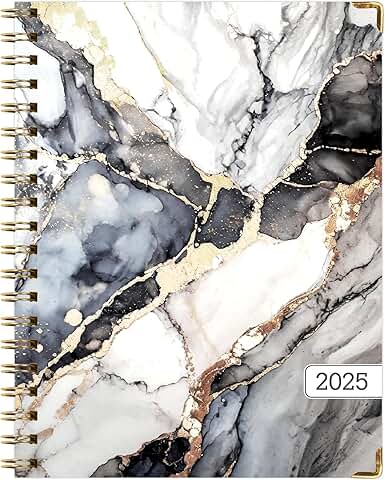 Fashion Planner Hardcover 2025, 5.5"x8", Pink Purple Marble