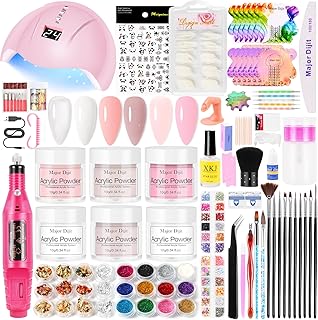 Acrylic Nail Kit with Drill and Lamp for Beginners