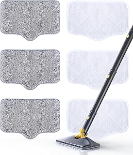 Washable Reusable Steam Mop Pads, 6-Pack for Floors and Carpets