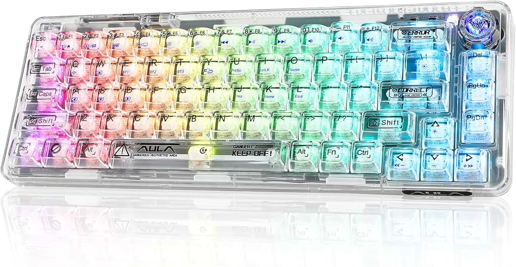 Transparent 60% Mechanical Keyboard with RGB Backlight