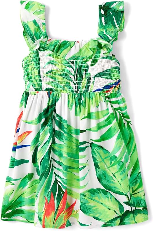 Baby Girl and Toddler Sleeveless Dress in Blue, 12-18 Months
