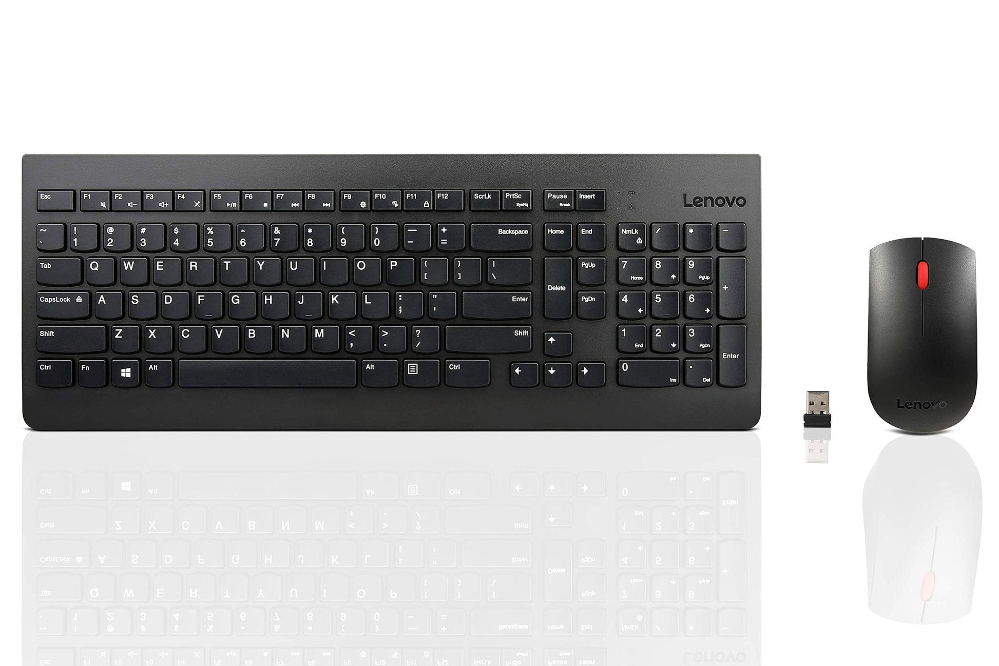 510 Wireless Keyboard & Mouse Combo, 2.4 GHz Nano USB Receiver, Full Size, Island Key Design, Left or Right Hand, 1200 DPI Optical Mouse, GX30N81775, Black