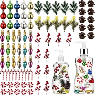 80 Christmas Soap Dispenser Decorations with Candy Canes Pine Needles and Berries