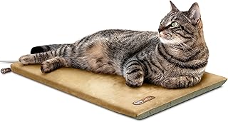Heated Cat Bed Pad for Indoor Cats, Warm and Washable