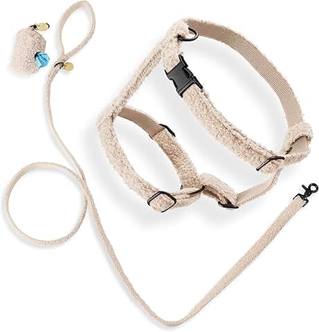 Teddy Medium Bouclé Adjustable H Harness and Leash Set