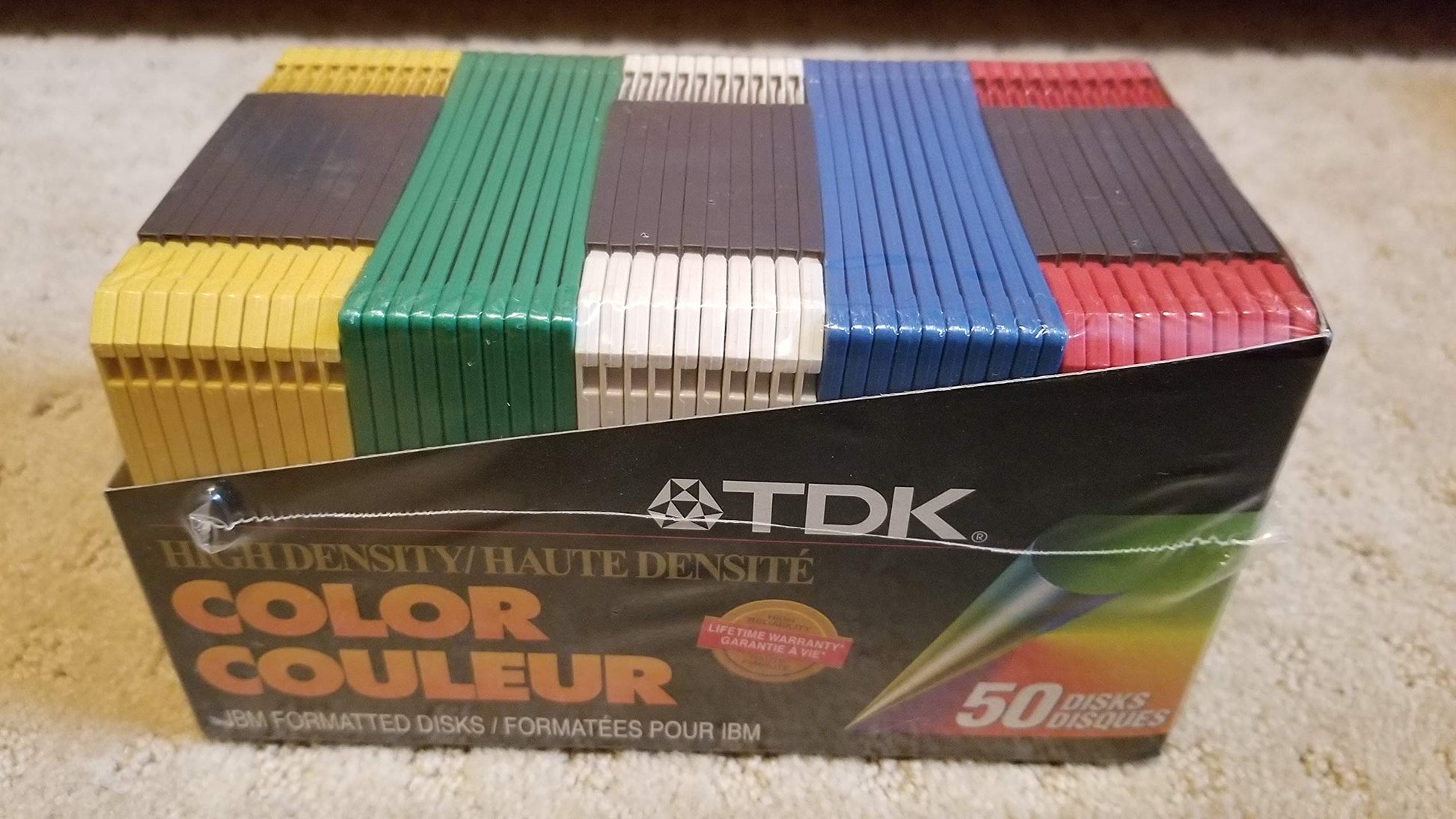 High Density Color IBM Formatted Disks, 50 Disk
